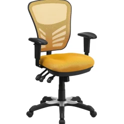 Outlet Nicholas Ergonomic Mesh Swivel Mid-Back Multifunction Executive Office Chair, (HL0001YEL) Ergonomic Chairs
