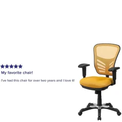 Outlet Nicholas Ergonomic Mesh Swivel Mid-Back Multifunction Executive Office Chair, (HL0001YEL) Ergonomic Chairs