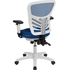 Nicholas Ergonomic Mesh Swivel Mid-Back Multifunction Executive Office Chair, (HL0001WHBLUE) Ergonomic Chairs