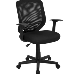 Outlet Norris Ergonomic Mesh Swivel Mid-Back Tapered Back Task Office Chair, Black (LFW95ABK) Office Chairs