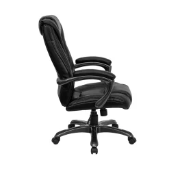 Outlet Oma Ergonomic LeatherSoft Swivel High Back Executive Office Chair, Black (GO7194BBK) Office Chairs
