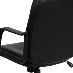 Hot Paulson Vinyl Swivel Mid-Back Executive Office Chair, Black (H8020) Office Chairs