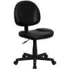 Clearance Ronald Armless Ergonomic LeatherSoft Swivel Mid-Back Task Office Chair, Black (BT688BK) Office Chairs