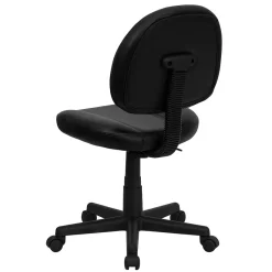 Clearance Ronald Armless Ergonomic LeatherSoft Swivel Mid-Back Task Office Chair, Black (BT688BK) Office Chairs