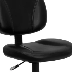 Clearance Ronald Armless Ergonomic LeatherSoft Swivel Mid-Back Task Office Chair, Black (BT688BK) Office Chairs