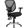 Best Sam Ergonomic Mesh Swivel Mid-Back Multifunction Task Office Chair, Black (GOWY89) Office Chairs