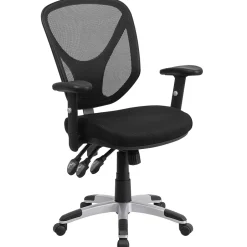 Best Sam Ergonomic Mesh Swivel Mid-Back Multifunction Task Office Chair, Black (GOWY89) Office Chairs