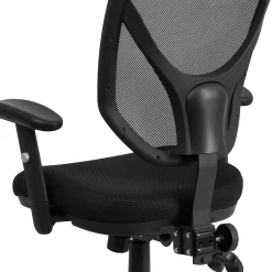 Best Sam Ergonomic Mesh Swivel Mid-Back Multifunction Task Office Chair, Black (GOWY89) Office Chairs
