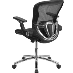 Clearance Sam Ergonomic Mesh Swivel Mid-Back Executive Office Chair, Transparent Black (GOWY87) Office Chairs