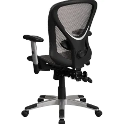 New Sam Ergonomic Mesh Swivel Mid-Back Multifunction Executive Office Chair, Transparent Gray (GOWY1363) Office Chairs