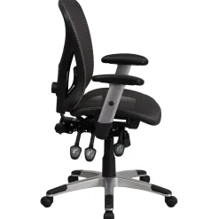New Sam Ergonomic Mesh Swivel Mid-Back Multifunction Executive Office Chair, Transparent Gray (GOWY1363) Office Chairs