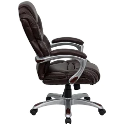 New Stella Ergonomic LeatherSoft Swivel High Back Executive Office Chair, Brown (GO901BN) Office Chairs