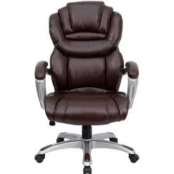 New Stella Ergonomic LeatherSoft Swivel High Back Executive Office Chair, Brown (GO901BN) Office Chairs