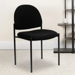 Best Tania Fabric Stackable Side Reception Chair, Black (BT5151BK) Folding & Stacking