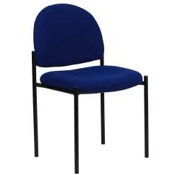 Discount Tania Fabric Stackable Side Reception Chair, Navy (BT5151NVY) Folding & Stacking
