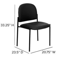 Online Tania Vinyl Stackable Side Reception Chair, Black (BT5151VINYL) Folding & Stacking