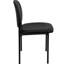 Online Tania Vinyl Stackable Side Reception Chair, Black (BT5151VINYL) Folding & Stacking