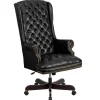 Online Turner Ergonomic LeatherSoft Swivel High Back Fully Tufted Executive Office Chair, Black (CI360BK) Office Chairs