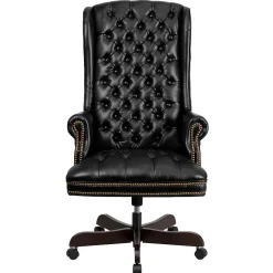 Online Turner Ergonomic LeatherSoft Swivel High Back Fully Tufted Executive Office Chair, Black (CI360BK) Office Chairs