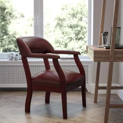 Best Vinyl Conference Chair, Oxblood (BZ105OXBLD) Office Chairs