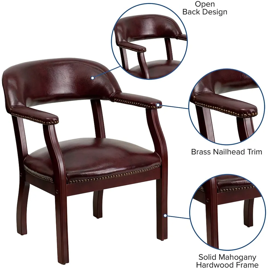 Best Vinyl Conference Chair, Oxblood (BZ105OXBLD) Office Chairs