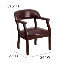 Best Vinyl Conference Chair, Oxblood (BZ105OXBLD) Office Chairs