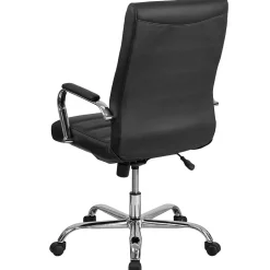 Whitney Ergonomic LeatherSoft Swivel High Back Executive Office Chair, Black/Chrome (GO2286HBK) Ergonomic Chairs