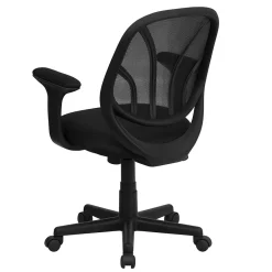 New Y-GO Office Ergonomic Mesh Swivel Mid-Back Task Office Chair, Black (GOWY05A) Office Chairs
