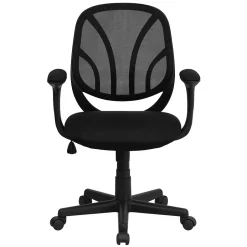 New Y-GO Office Ergonomic Mesh Swivel Mid-Back Task Office Chair, Black (GOWY05A) Office Chairs