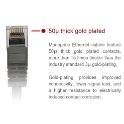 Ethernet Cables<Monoprice FLEXboot Series Cat5e 24AWG UTP Ethernet Network Patch Cable, 3ft Black