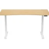 Outlet E7 72"W Electric Adjustable Bamboo Top Standing Desk, White (E7WCR7230LBZB) Standing Desks