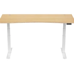 Outlet E7 72"W Electric Adjustable Bamboo Top Standing Desk, White (E7WCR7230LBZB) Standing Desks