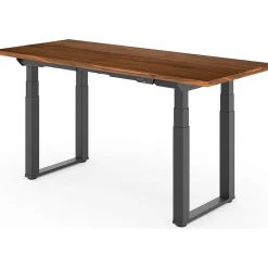 Outlet E7Q 72"W Electric Adjustable Standing Desk, Black Walnut/Black (E7QB7230-BW) Standing Desks