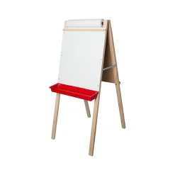 Online Child's Deluxe Double Dry-/Wet-Erase Easel, 44", Wood/White/Green/Red, Assorted Materials (17237) Dry Erase