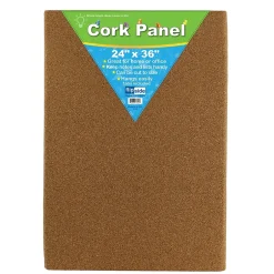 Hot Cork Board, 36" x 24", Brown, 2/Carton (37024-2) Bulletin