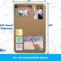 Cork Bulletin Board, 2' x 1.5', 5/Carton (10086) Bulletin
