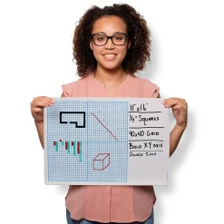 Clearance Dry Erase Base Ten Grid Boards, 12/Pack (11261) Dry Erase