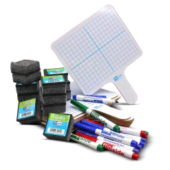 Hot Dry-Erase Graphing Paddle, Pen, and Eraser Class Pack, 36/Set (19125) Dry Erase