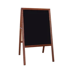 Outlet Dry-Erase Marquee Easel, 42", Black/Stained Wood (31310) Dry Erase