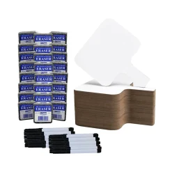 Clearance General Learning Dry-Erase Answer Paddle Set with Erasers and Pens, Multi-Grade (10042) Dry Erase