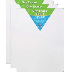 Best Melamine Dry-Erase Whiteboard, 18" x 24", 3/Bundle (FLP10085-3) Dry Erase