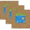 Hot Natural Cork Tiles, 6" x 6", 4 Per Pack, 3 Packs (FLP12066-3) Bulletin