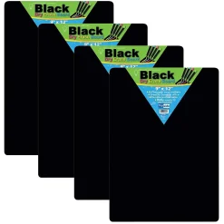 Sale Products Black Melamine Mobile Dry-Erase Whiteboard, 9" x 12", Pack of 4 (FLP40065-4) Dry Erase