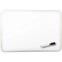 Discount Products 2-Sided Magnetic Plastic Dry-Erase Whiteboard, Aluminum Framed, 12" x 17.5", Pack of 3 (FLP18232-3) Dry Erase