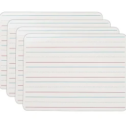Discount Products 2-Sided Plastic Mobile Dry-Erase Whiteboard, 9" x 12", Pack of 4 (FLP10034-4) Dry Erase