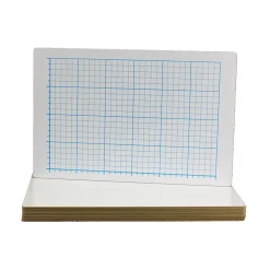 Quadrant Grid Dry-Erase Whiteboard, 1' x 1.5', 12/Pack (22012) Dry Erase