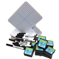 Best Two Sided Rectangular Dry Erase Whiteboard Set, 7.75" x 10", 12/Set (FLP18125) Dry Erase