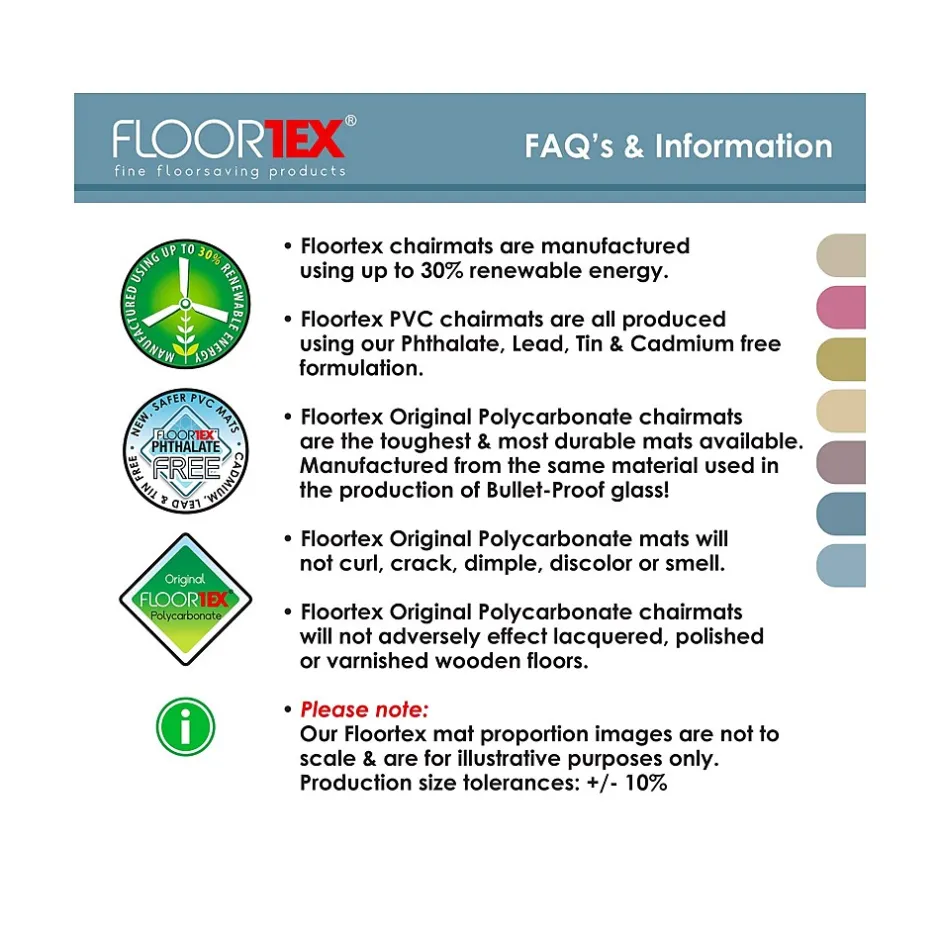 Clearance Advantagemat Carpet Chair Mat, 30" x 48", Designed for Low-Pile Carpet, Clear PVC (FC1175120EV) Chair Mats