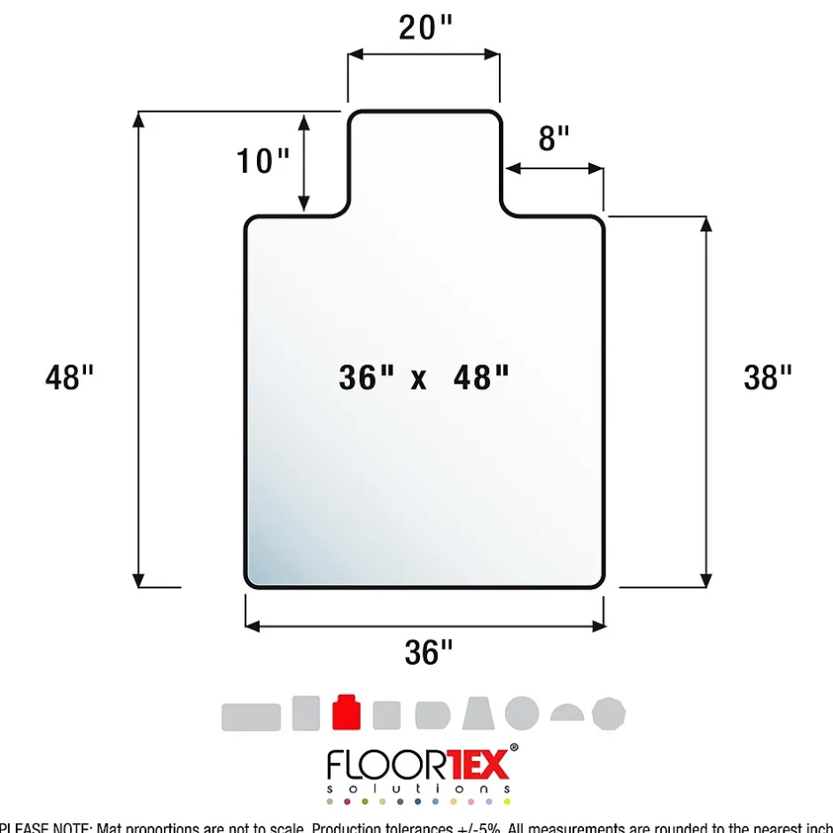 Clearance Advantagemat Hard Floor Chair Mat with Lip, 36" x 48", Black Vinyl (FC123648HLBV) Chair Mats