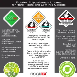 Clearance Cleartex Unomat Carpet & Hard Floor Chair Mat with Lip, 35